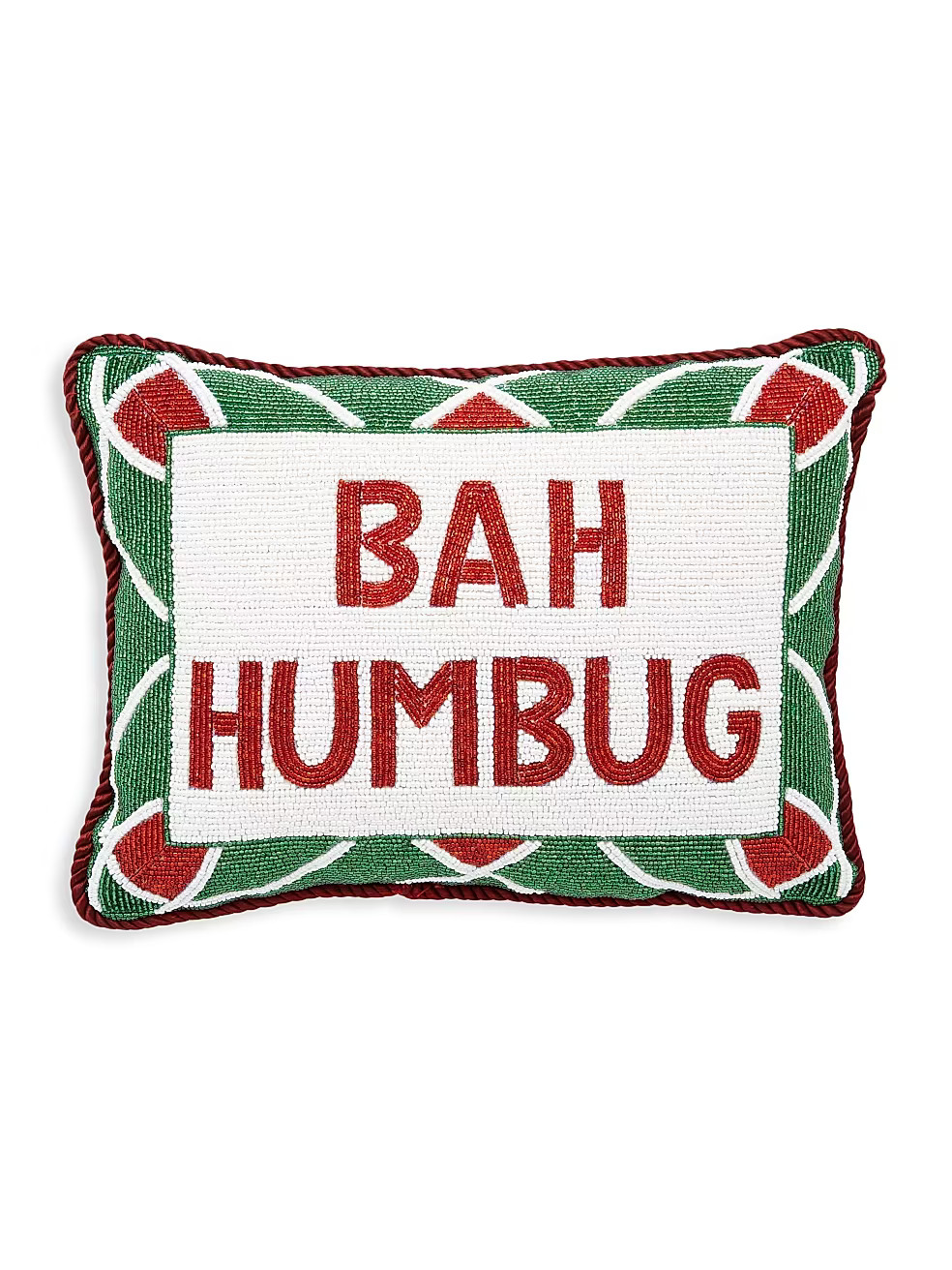 Sudha Pennathur Bah Humbug Beaded Pillow | Saks Fifth Avenue