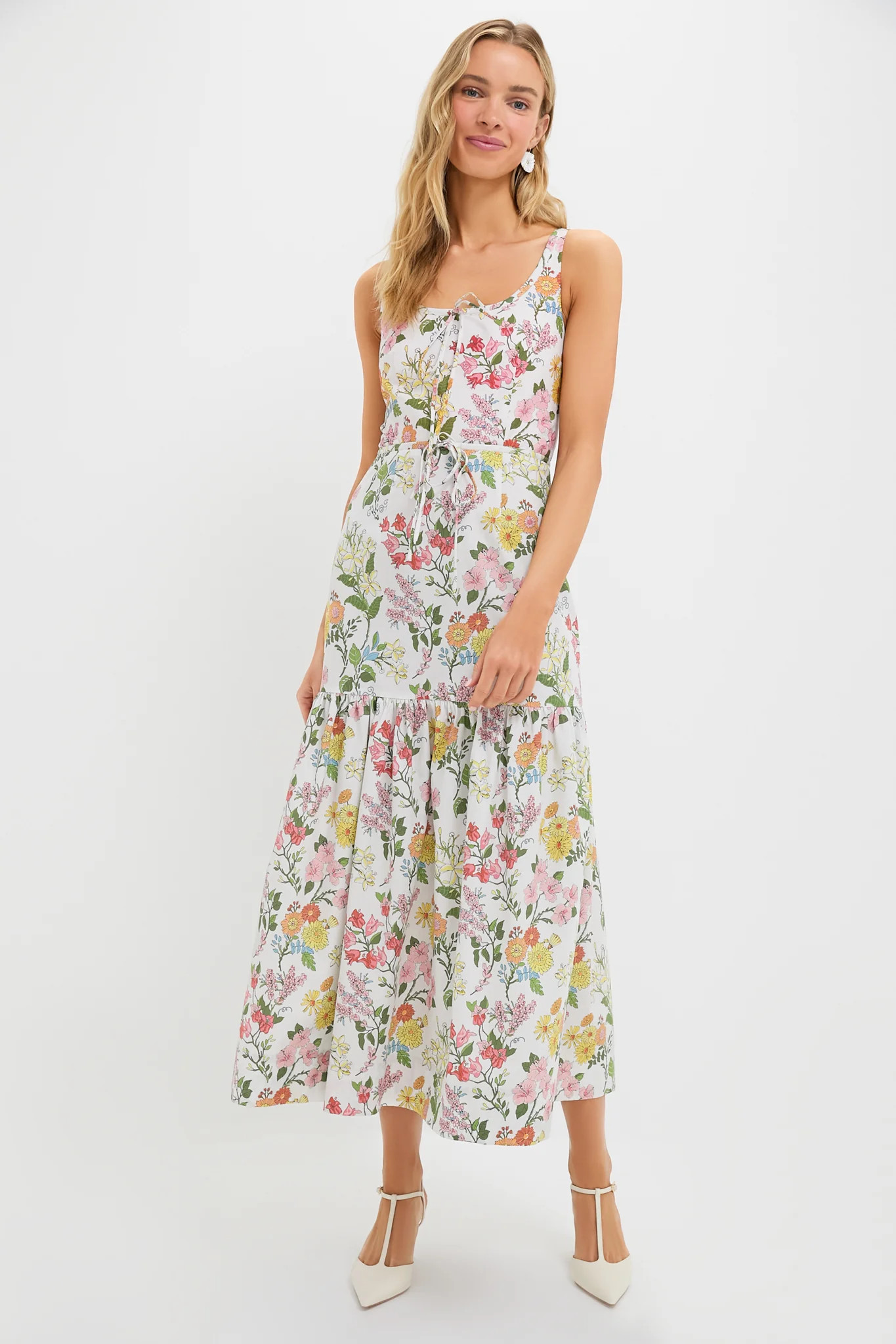 Multi Floral Double Drawstring Dress | Tuckernuck (US)