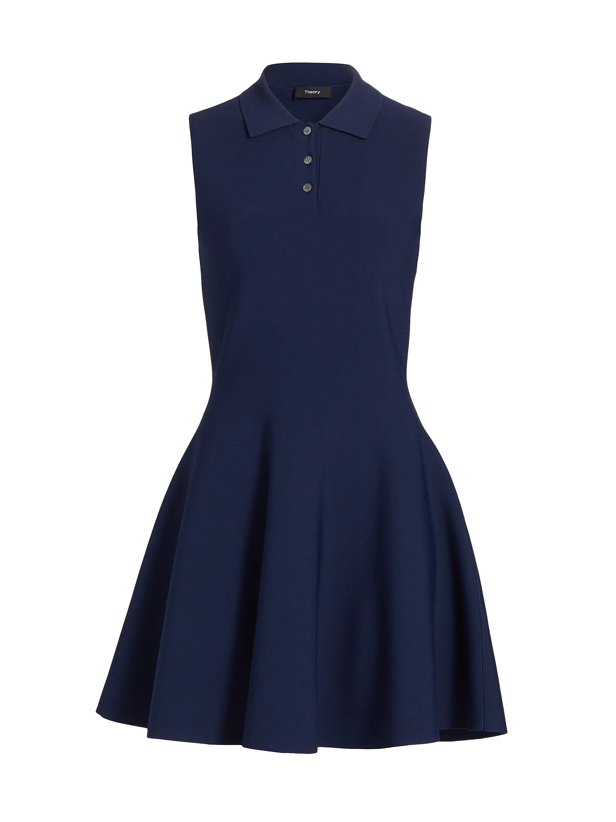 Shop Theory Sleeveless Polo Minidress | Saks Fifth Avenue | Saks Fifth Avenue