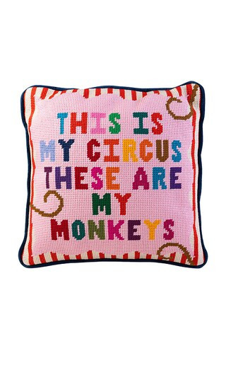 Furbish Studio My Circus Needlepoint Pillow in Pink. | Revolve Clothing (Global)