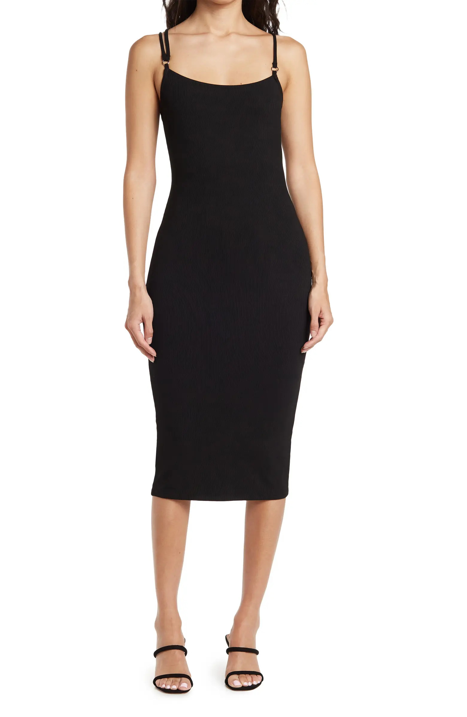 Elodie Cross Strap Rib Midi Dress | Nordstromrack | Nordstrom Rack