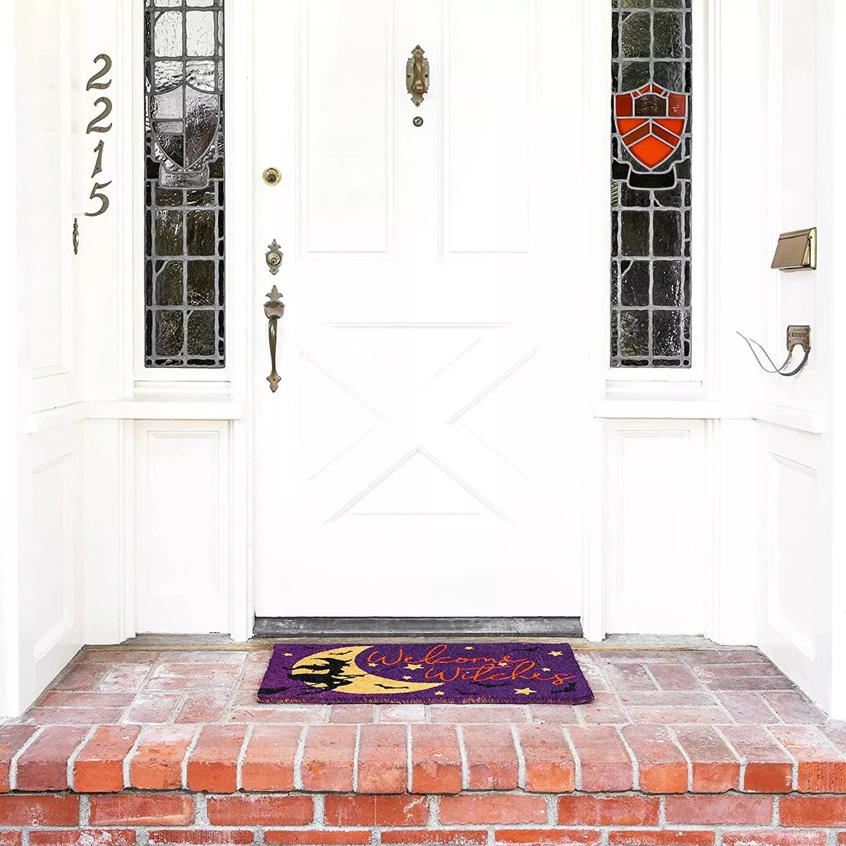 Juvale Halloween Welcome Witches Coir Door Mat Welcome Doormat Indoor Outdoor Nonslip Front Rugs ... | Target