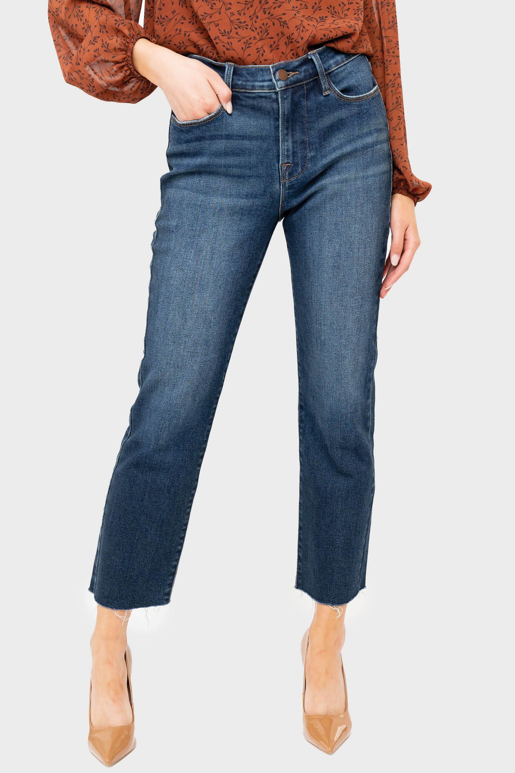 Denim Cropped Flare Pant | Gibson
