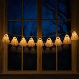 6.56Ft Halloween Decoration Sequin Ghost String Lights, Ghost Decor with 10 White Ghosts Lights, ... | Walmart (US)