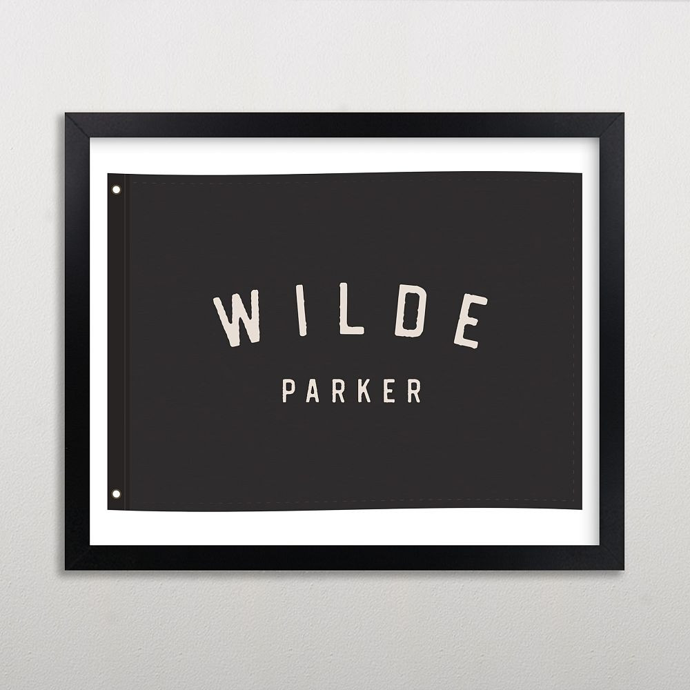 Minted® Name Flag Framed Wall Art | Pottery Barn Teen