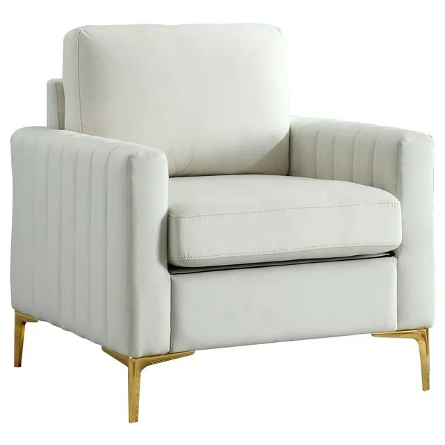Muumblus Modern Accent Chair, Upholstered Single Sofa Chair Club Arm Chair for Living Room, Comfy... | Walmart (US)