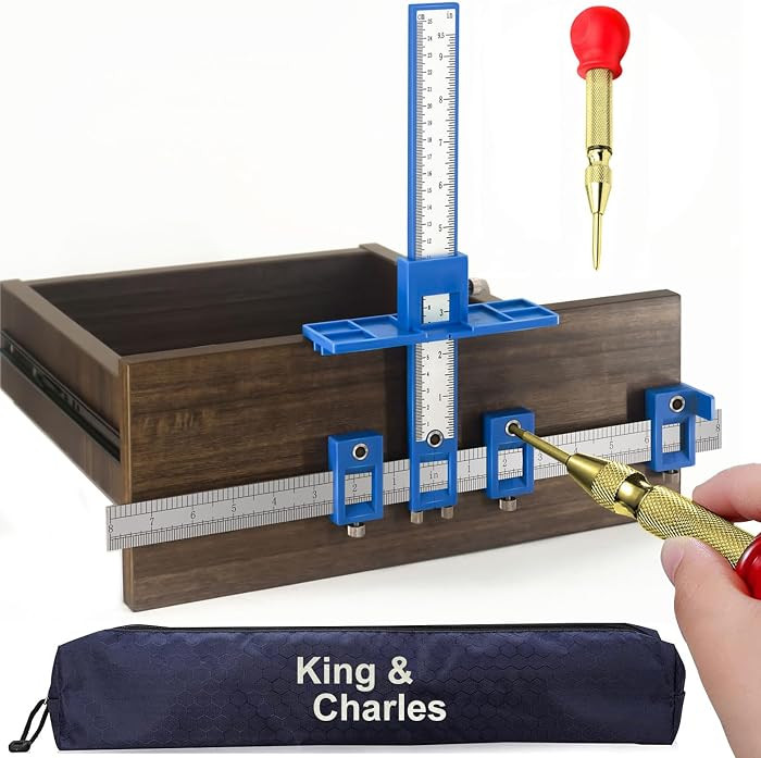 King&Charles Cabinet Hardware Jig, Cabinet Handle Jig with Automatic Center Punch, Avoid Jitter C... | Amazon (US)