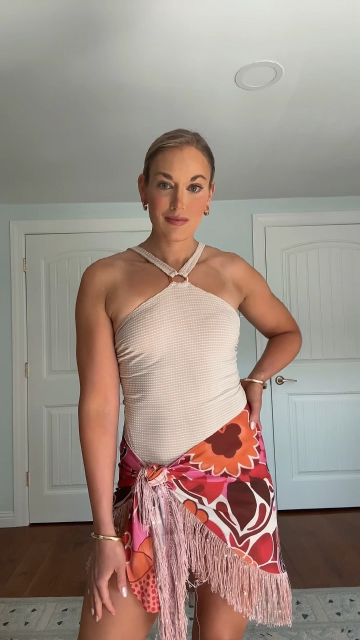 Gorgeous swimwear styles from Ola Azul I love this one piece halter swimsuit and fun fringe sarong 

#LTKSwim #LTKTravel #LTKWatchNow