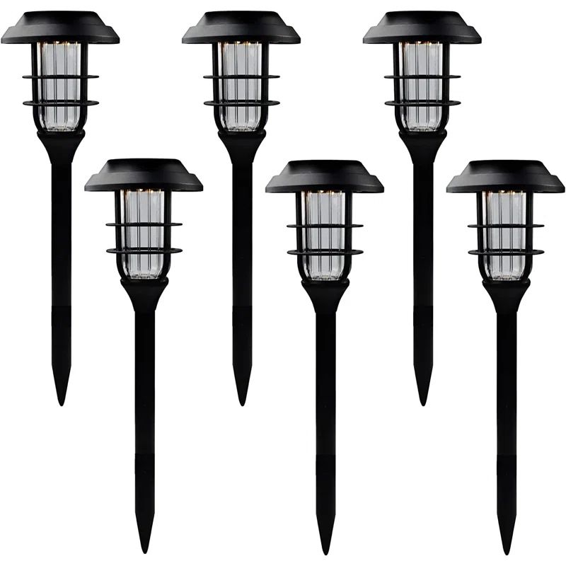 Black Low Voltage Solar Powered Integrated LED Pack | Wayfair North America