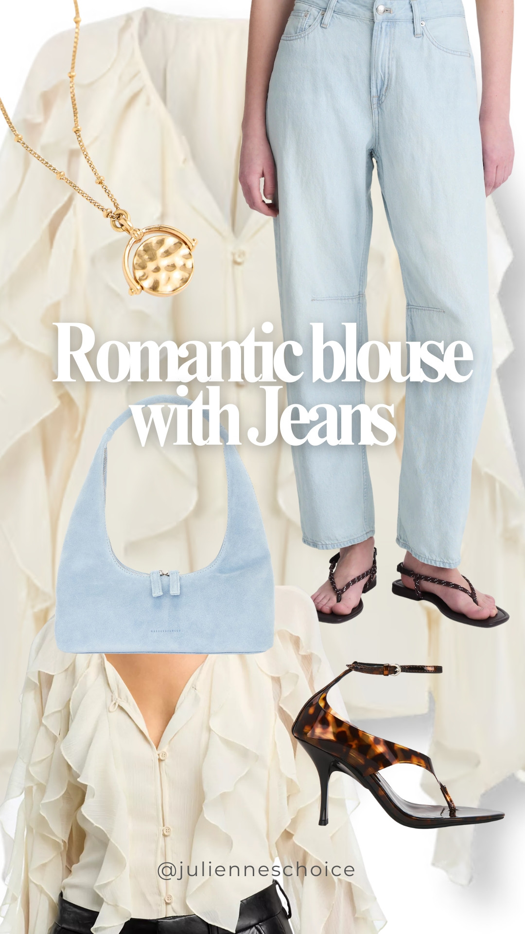Romantic blouse with jeans.

Soft details  
Effortless feel ✨julienneschoice  

 #LTKootd #LTKSeasonal