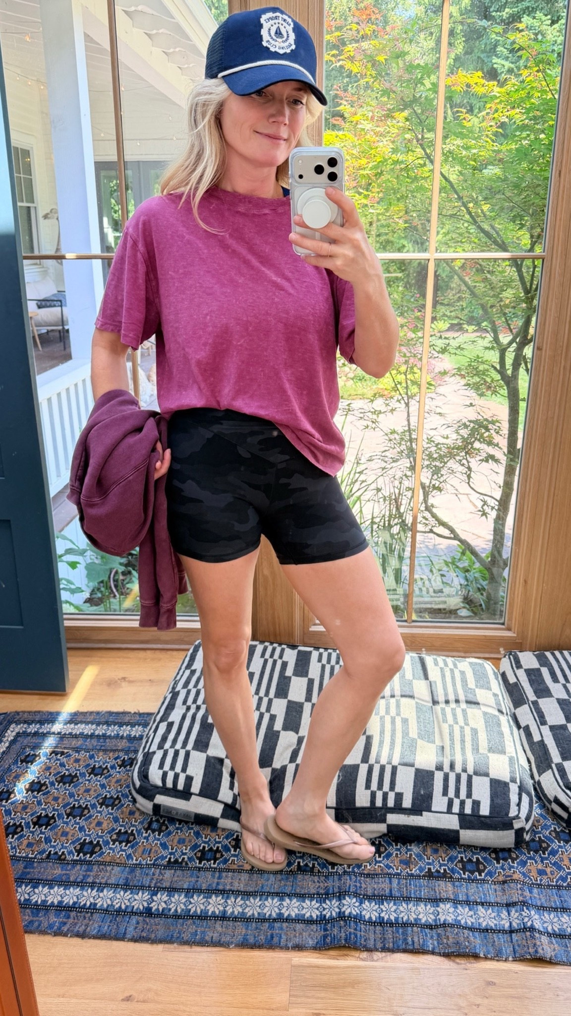 Very committed to the boxy t shirt this summer. Wearing a small:)