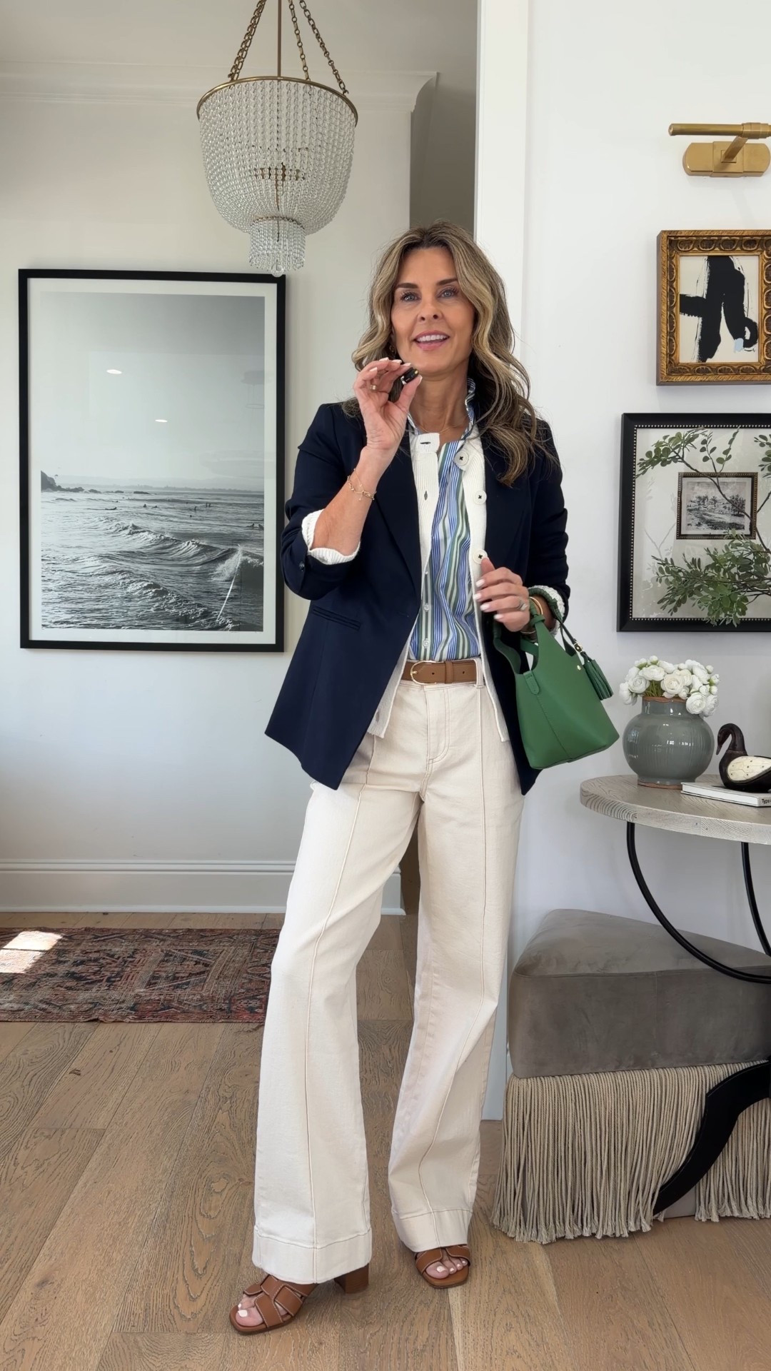 I’m 5’6’’. Talbots spring collection!

-One button blazer navy and white size 2 regular 
-White twill everyday chino pant size 2 regular
-Striped tops yellow and green size

#LTKSeasonal #LTKOver40 #LTKootd