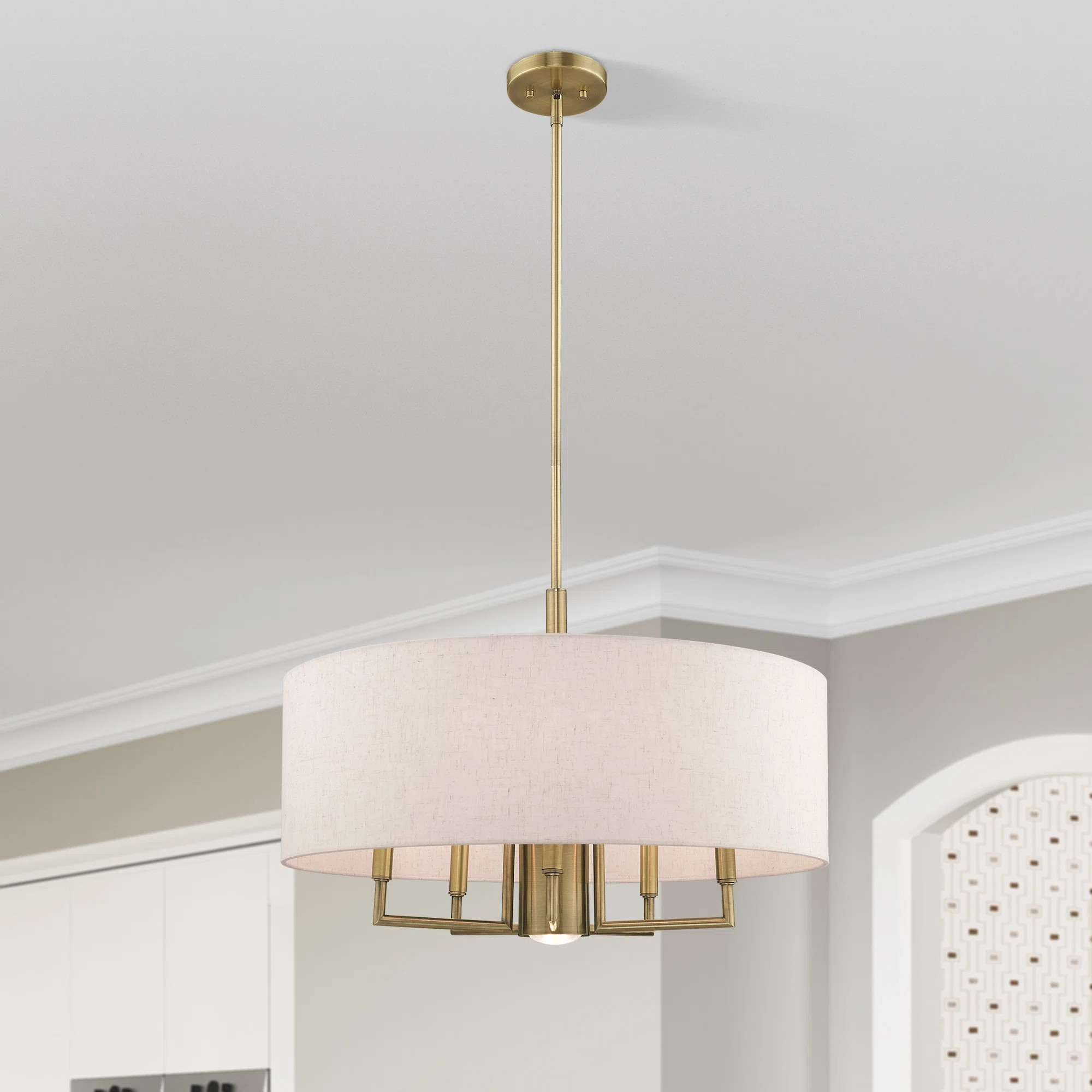 Bazilijus 6 - Light Dimmable Drum Chandelier | Wayfair North America
