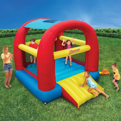 Banzai Cool Canopy Bouncer Outdoor Inflatable Slide/Shaded Backyard Bounce House | Wayfair North America