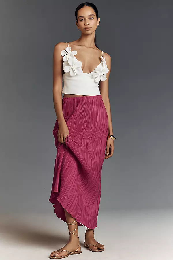 The Tilda Maxi Slip Skirt: Plissé Edition | Anthropologie (US)