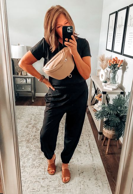 This Fanny pack holds it all! Use code APRIL20 for 20% off your order. Tee is fitted with stretch, comes in multiple colors and a Best Seller! Joggers are also a Best Seller, can be dressed up or down, multiple colors, with pockets. Both fits tts

Casual outfit, joggers, amazon fashion, amazon outfits, weekend outfits, tops, bags, sandals, spring outfit, summer outfit, over 40 fashion 

#LTKstyletip #LTKsalealert #LTKfindsunder50
