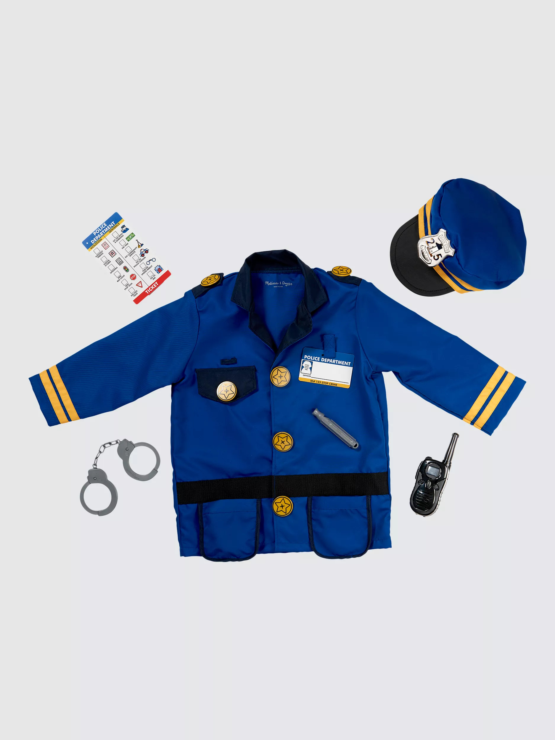Melissa & Doug Kids' Police Officer Costume, 3 years | John Lewis (UK)