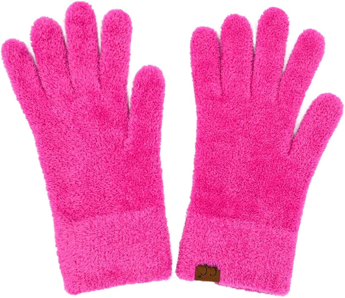 C.C Plush Terry Chenille Gloves For Women - Fuzzy Stretchable Soft Warm Cold weather Winter Glove... | Amazon (US)
