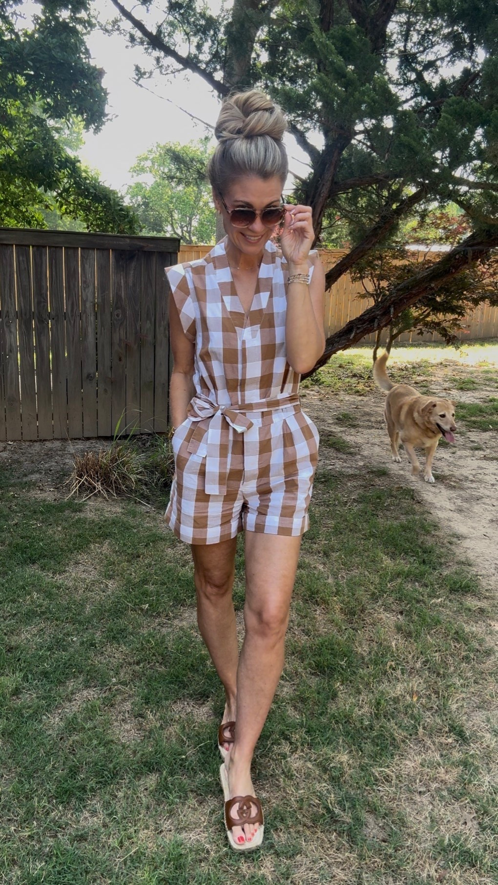 More Finds from Poshmark! Romper is from Anthropologie and Sandals are Gucci! Ive linked similar items if you want to recreate this look! You can also find exact fit on Poshmark listings! 

#LTKootd #LTKgrwm #LTKOver40
