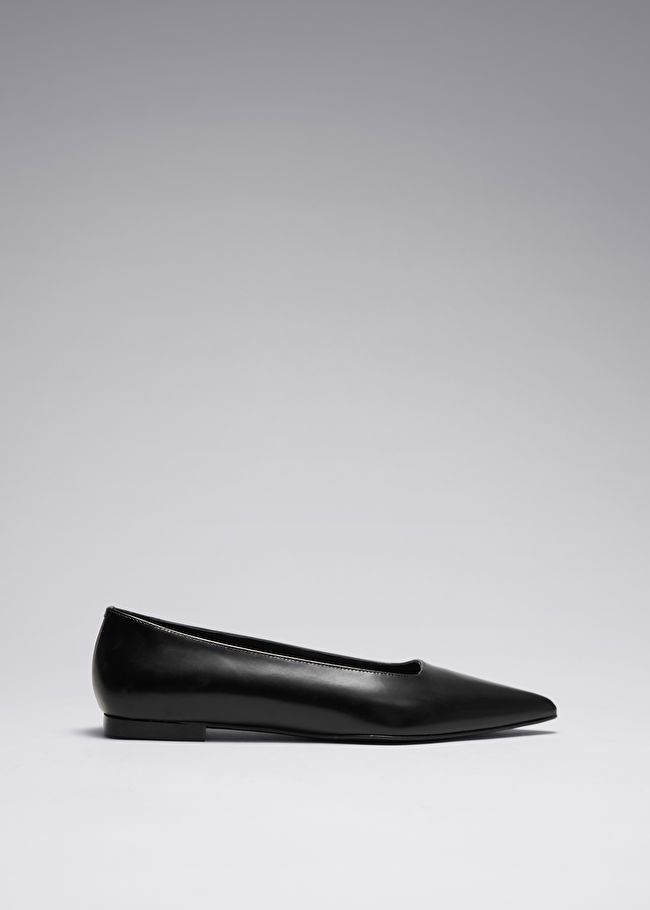 Point-Toe Ballet Flats - Black - & Other Stories GB | & Other Stories (EU + UK)