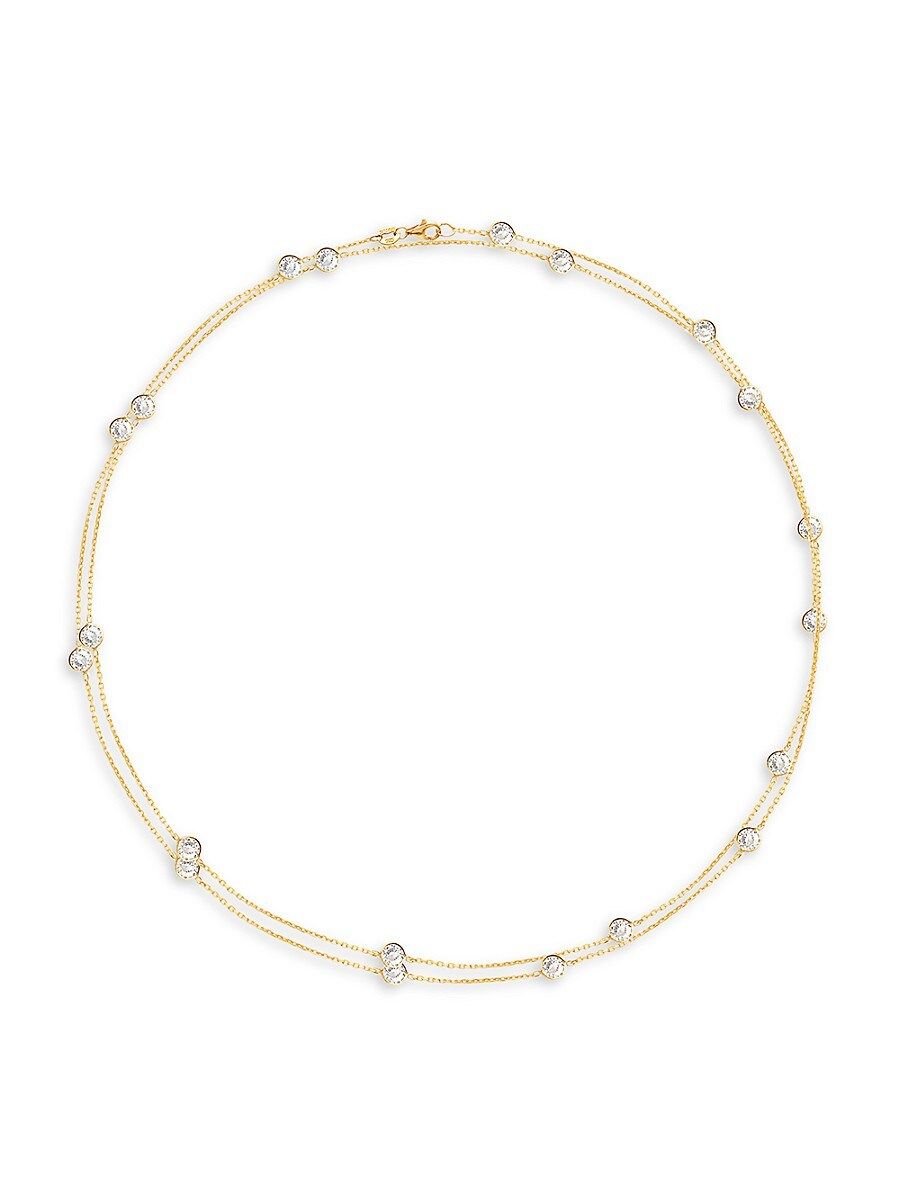 Gabi Rielle Women's Chain Happy 14K Gold Vermeil & Crystal Wrap Long Necklace | Saks Fifth Avenue OFF 5TH