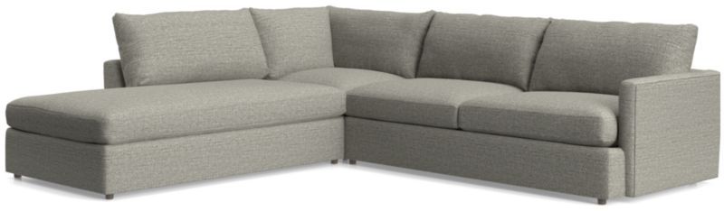 Lounge 3-Piece Left-Arm Bumper Sectional Sofa | Crate & Barrel | Crate & Barrel