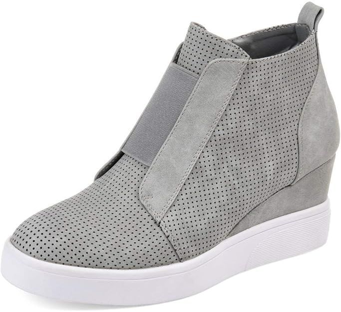 VANDIMI Wedge Sneakers for Women Fashion High Top Hidden Heel Shoes Casual Side Zipper Platform A... | Amazon (US)