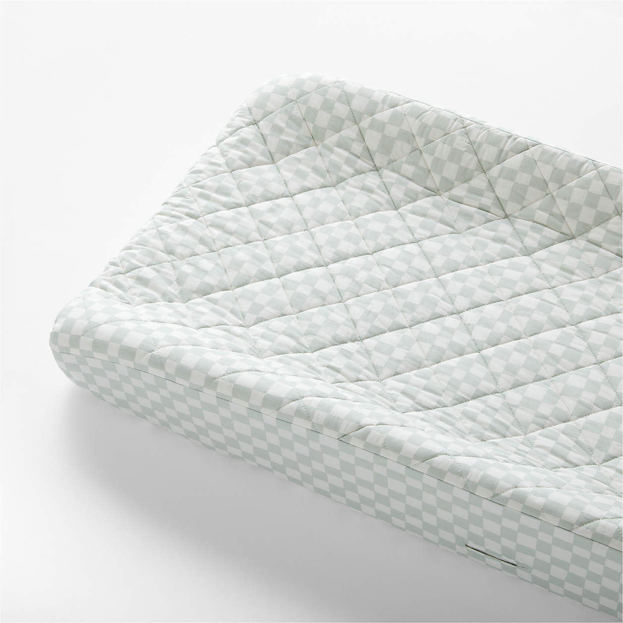 Venice Pale Teal Organic Cotton Baby Changing Pad Cover by Leanne Ford + Reviews | Crate & Kids | Crate & Barrel