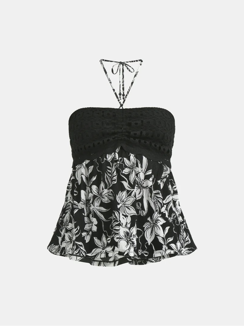 No Boundaries Convertible Halter Top, Women's | Walmart (US)