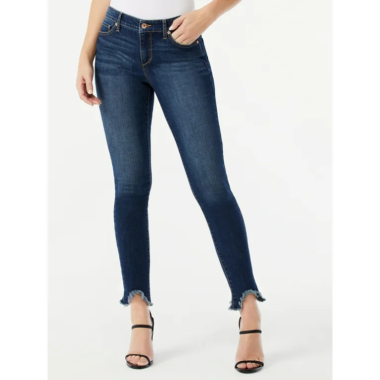 Sofia Jeans by Sofia Vergara Women's Sofia Skinny Sharkbite Hem Jeans | Walmart (US)