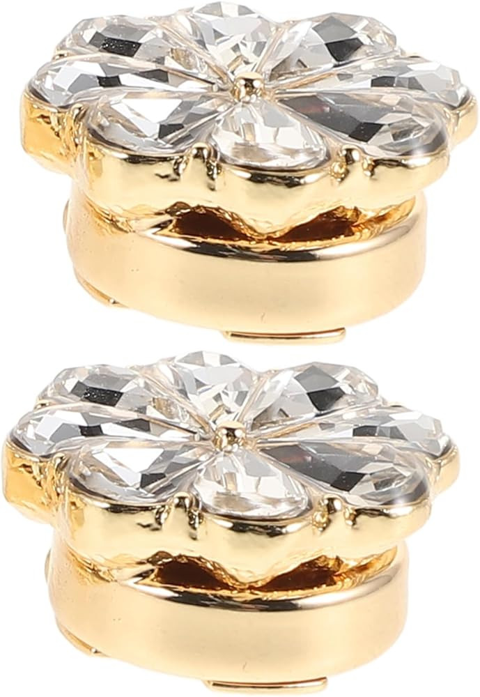 LIFKOME 2 StüCk Elegante Strass ManschettenknöPfe FüR Damen Kristall Knopf Abdeckungen GläNze... | Amazon (DE)