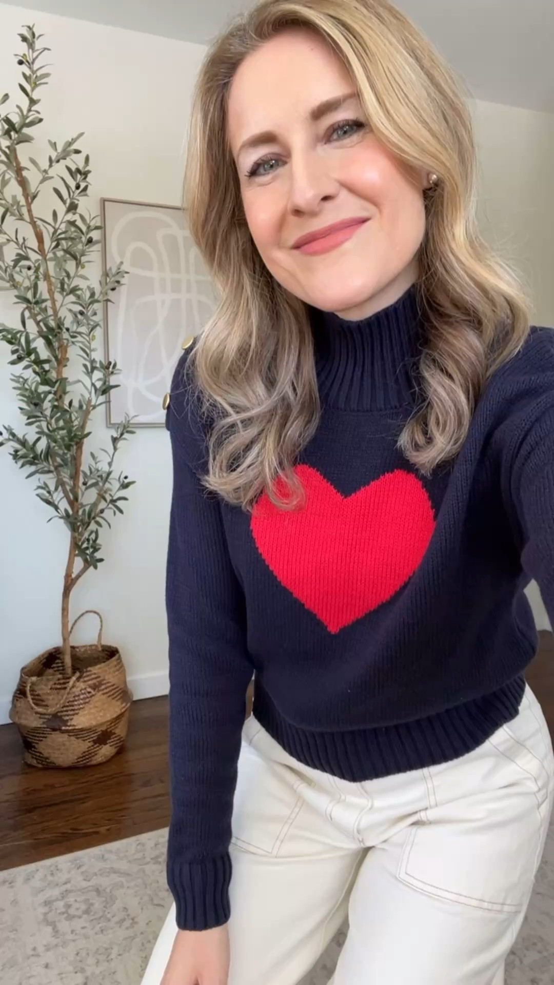 Go ahead and grab this heart sweater on clearance! Wear it any time (or save for February). I’m in my usual size small. Could do a medium too. #walmartfashion 

#LTKOver40