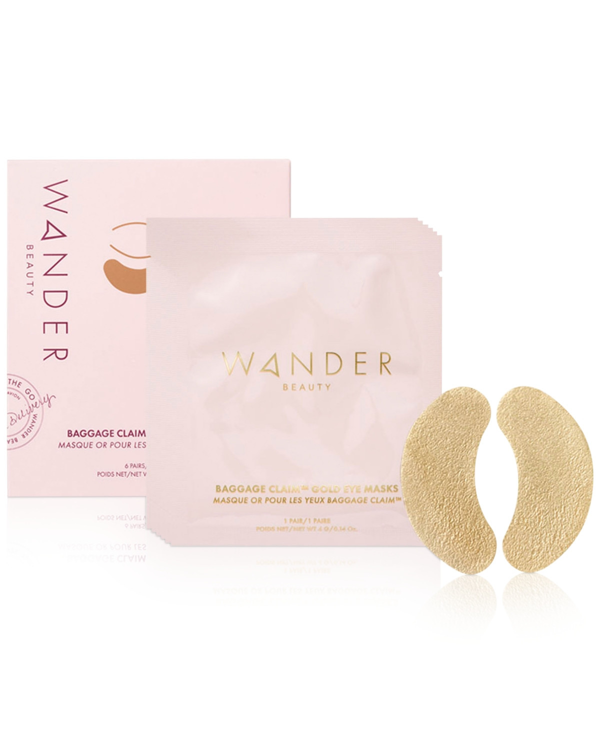 Wander Beauty Baggage Claim Gold Eye Masks, 6-Pk. - Gold | Macy's