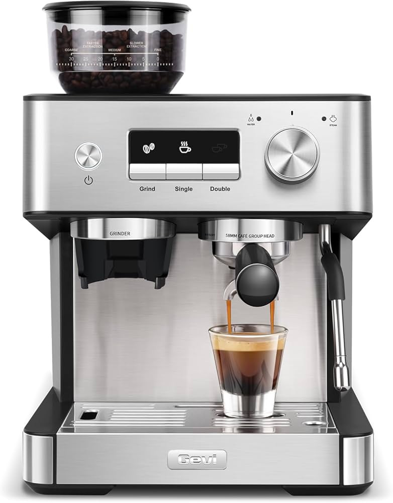 (2026 Upgrade) Gevi 20 Bar Espresso Machine with Grinder & Milk Frother, Professional Coffee Make... | Amazon (US)