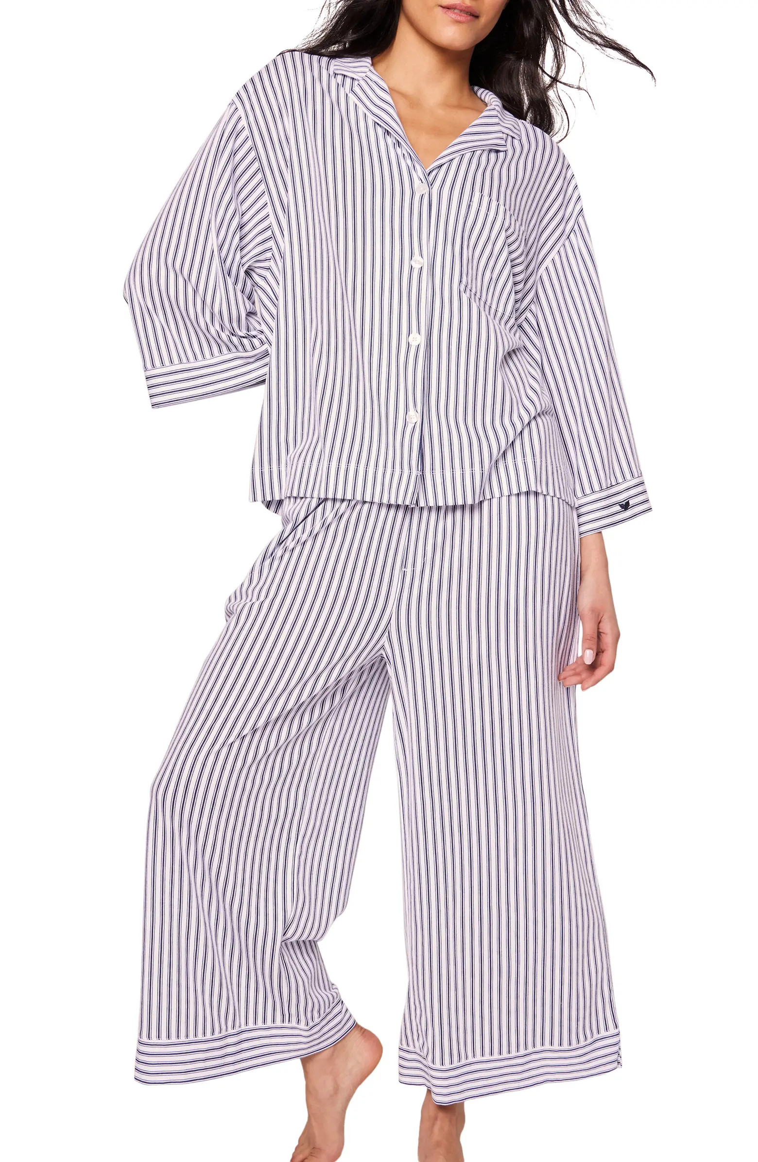 Olivia Wide Leg Pima Cotton Pajamas | Nordstrom