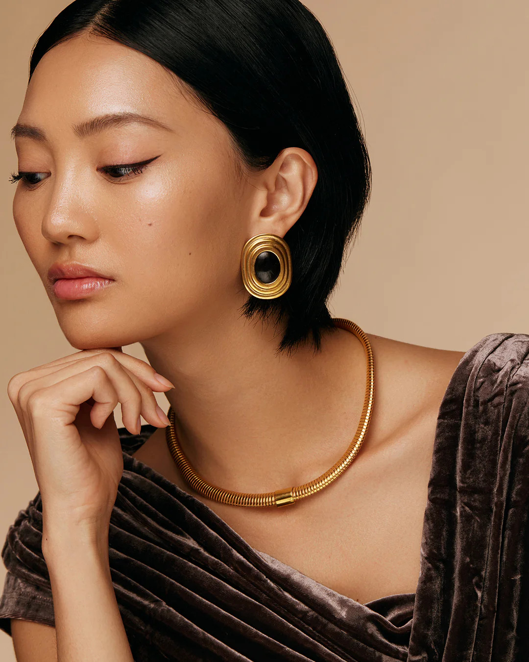 Coco Earrings, Onyx | Soru Jewellery