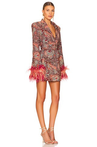 Bronx and Banco Odessa Printed Blazer in Burgundy Multi from Revolve.com | Revolve Clothing (Global)