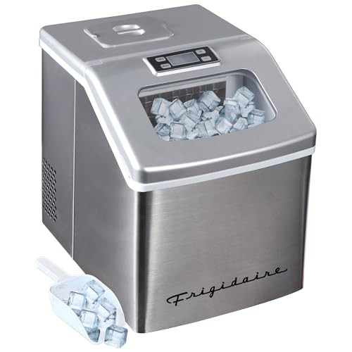 FRIGIDAIRE EFIC452-SS 40 Lbs Extra Large Clear Maker, Stainless Steel, Makes Square Ice | Amazon (US)