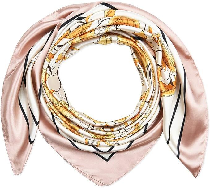 Corciova Square Stain Silk Like Hair Wrapping Scarves Night Sleeping Head Scarf | Amazon (US)