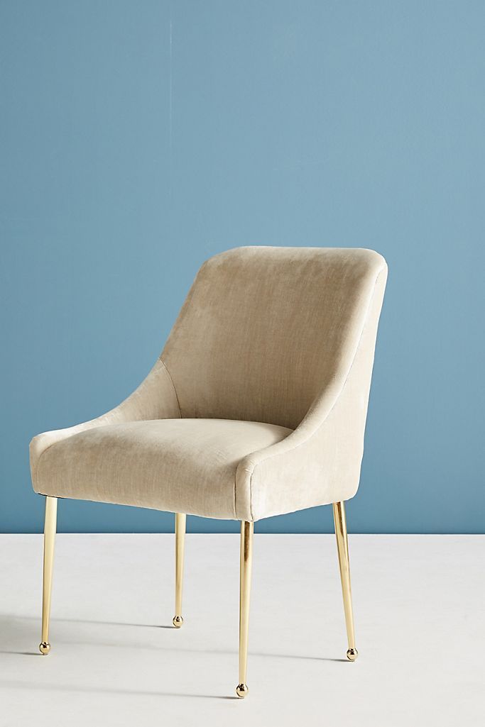 Slub Velvet Elowen Chair | Anthropologie (US)