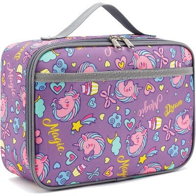 Insulated Kids Lunch Box Soft Bag. Mini Cooler Thermal Meal Tote for School. Purple Unicorn | Target