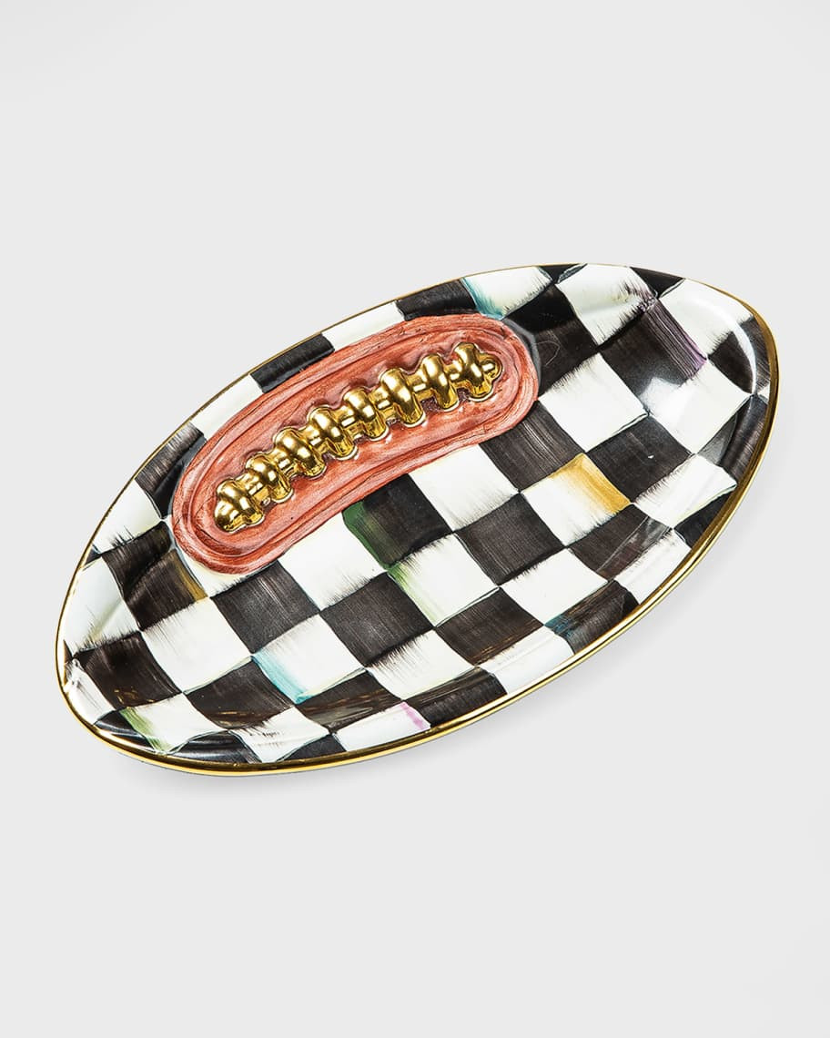 MacKenzie-Childs Courtly Check Football Plate | Neiman Marcus