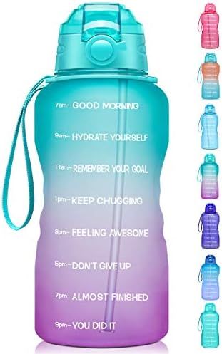 Giotto Large 1 Gallon/128oz Motivational Water Bottle with Time Marker & Straw,Leakproof Tritan B... | Amazon (US)