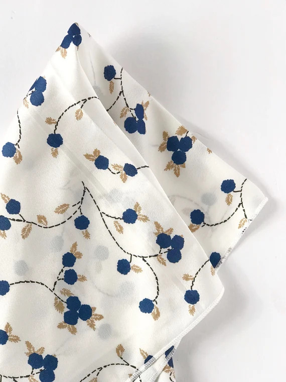 Cream Floral Scarf | hair scarf | hair tie | hair accessories | hair scarves | christmas scarf | ... | Etsy (US)