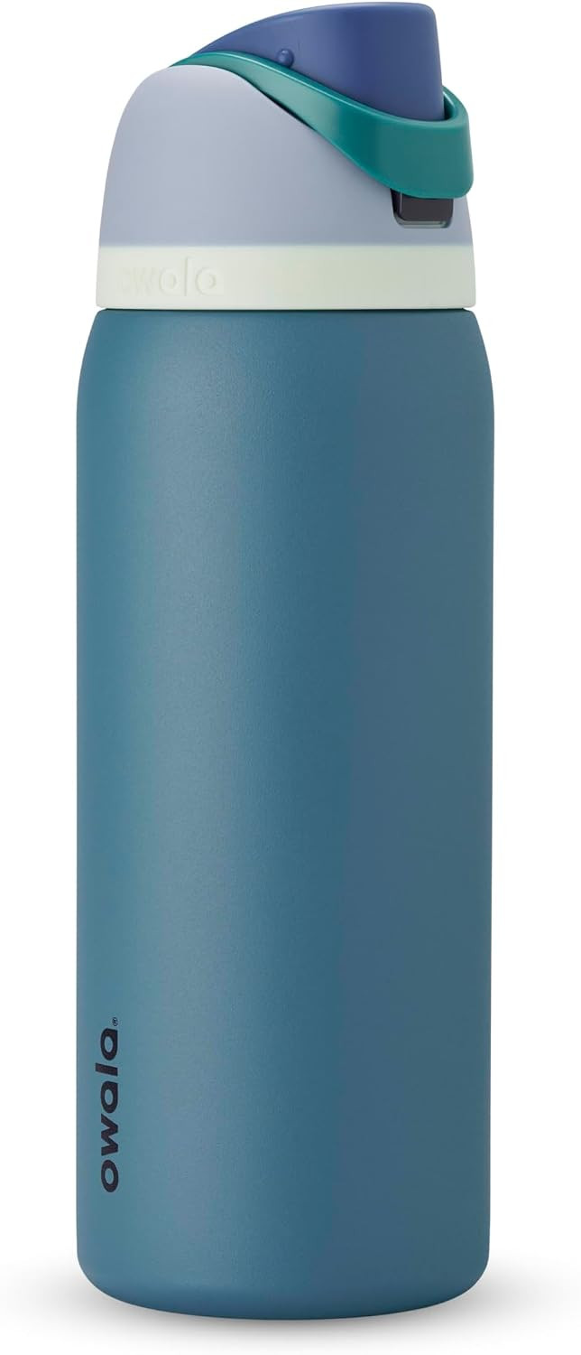Owala FreeSip Insulated Stainless Steel Water Bottle with Straw for Sports, Travel, and School BPA-Free Sports Water Bottle, 40 oz, Denim | Amazon (US)