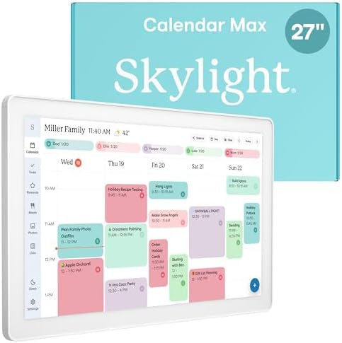 Skylight Calendar Max: 27-Inch Smart Digital Calendar & Chore Chart, Family Organizer with Intera... | Amazon (US)