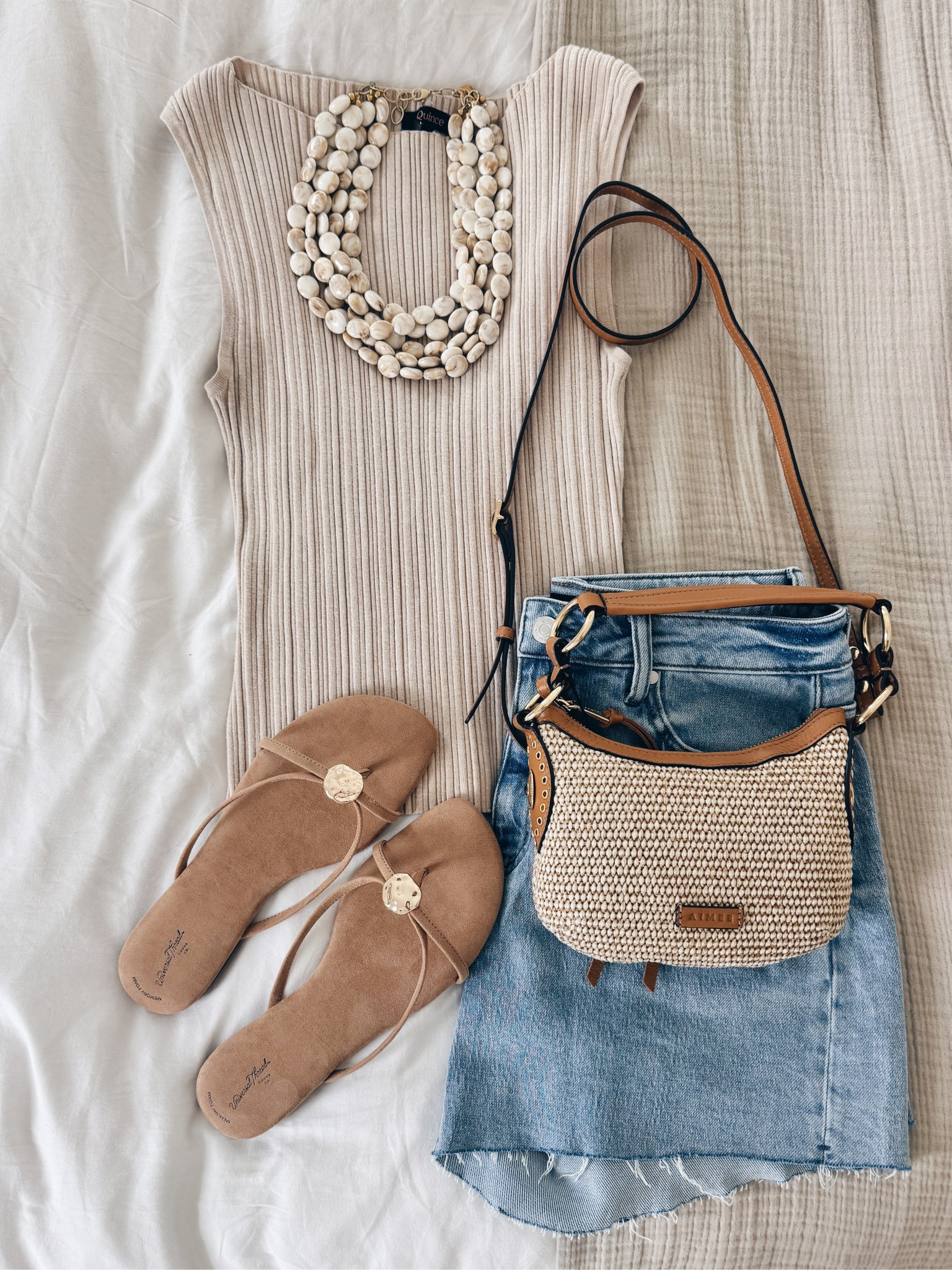 Vacation outfit. Summer outfit. I sized up one in the shorts for a more relaxed fit. Sandals true to size.  

#LTKTravel #LTKOver40 #LTKgrwm