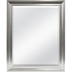 MCS 20675 Wall Mirror, 26.5 by 32.5-Inch, Brushed Silver | Amazon (US)