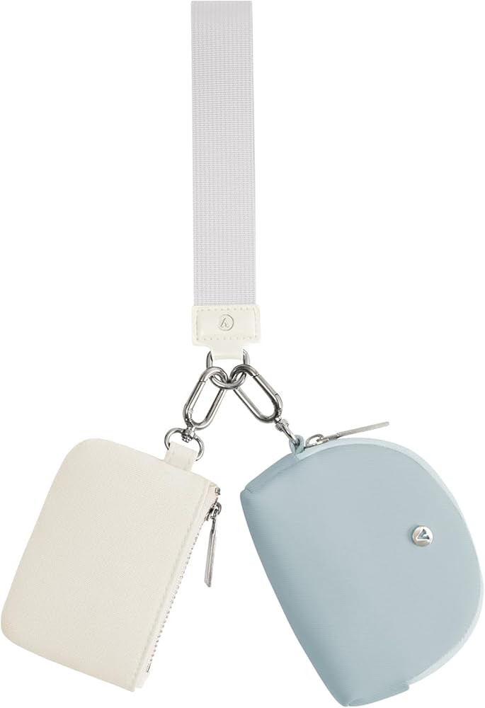 KeyChain Wallet Wristlet Wallets For Women Mini Zip Dual Pouch Wristlet | Amazon (US)