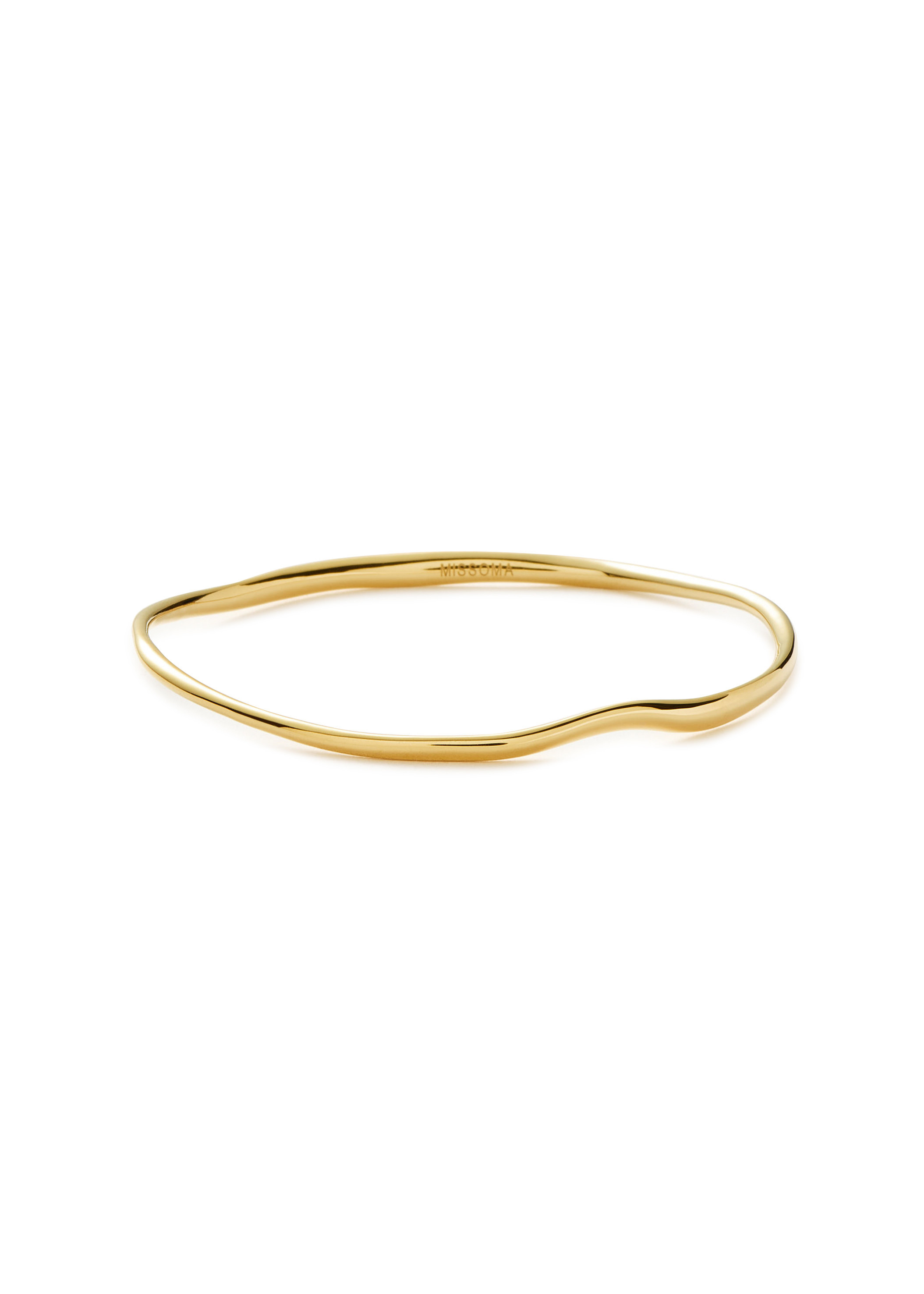 Molten Ripple 18kt gold vermeil bangle | Harvey Nichols